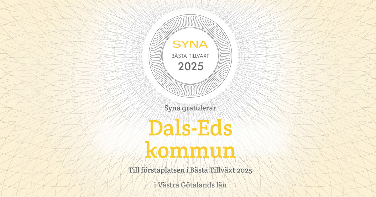 Dals-Ed bästa näringslivskommunen i Västra Götalands län! - Dals-Eds kommun