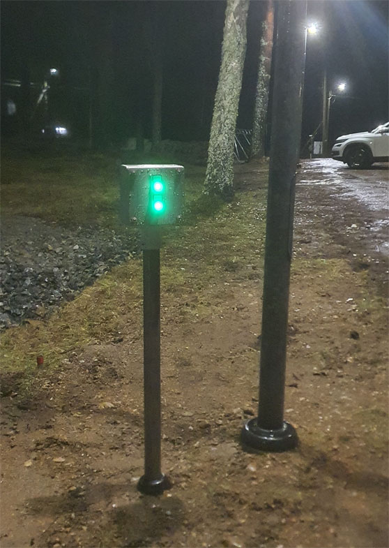 Knapparna för tändning av elljusspåret