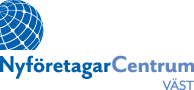 Logotyp med texten NyföretagarCentrum Väst