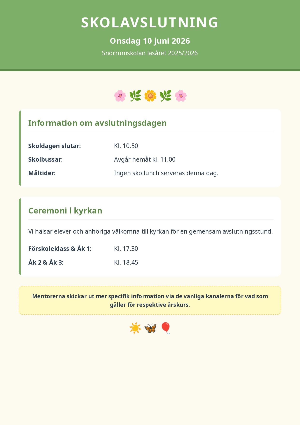 Skolavslutning