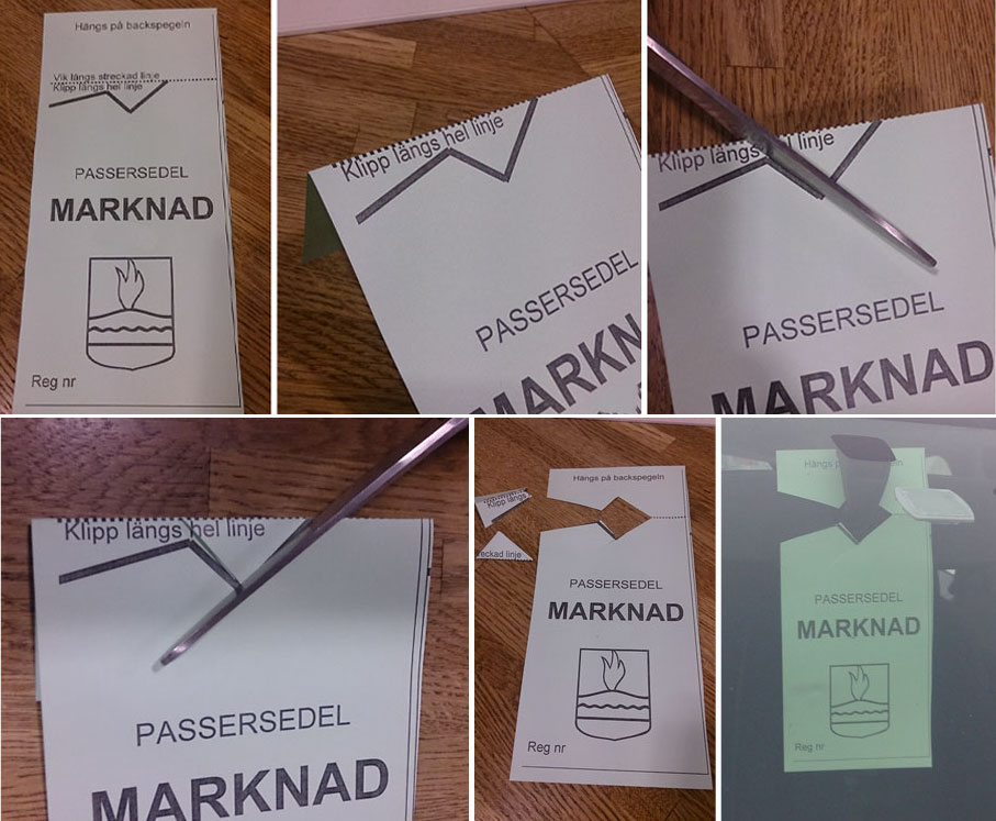 Instruktioner för passersedel