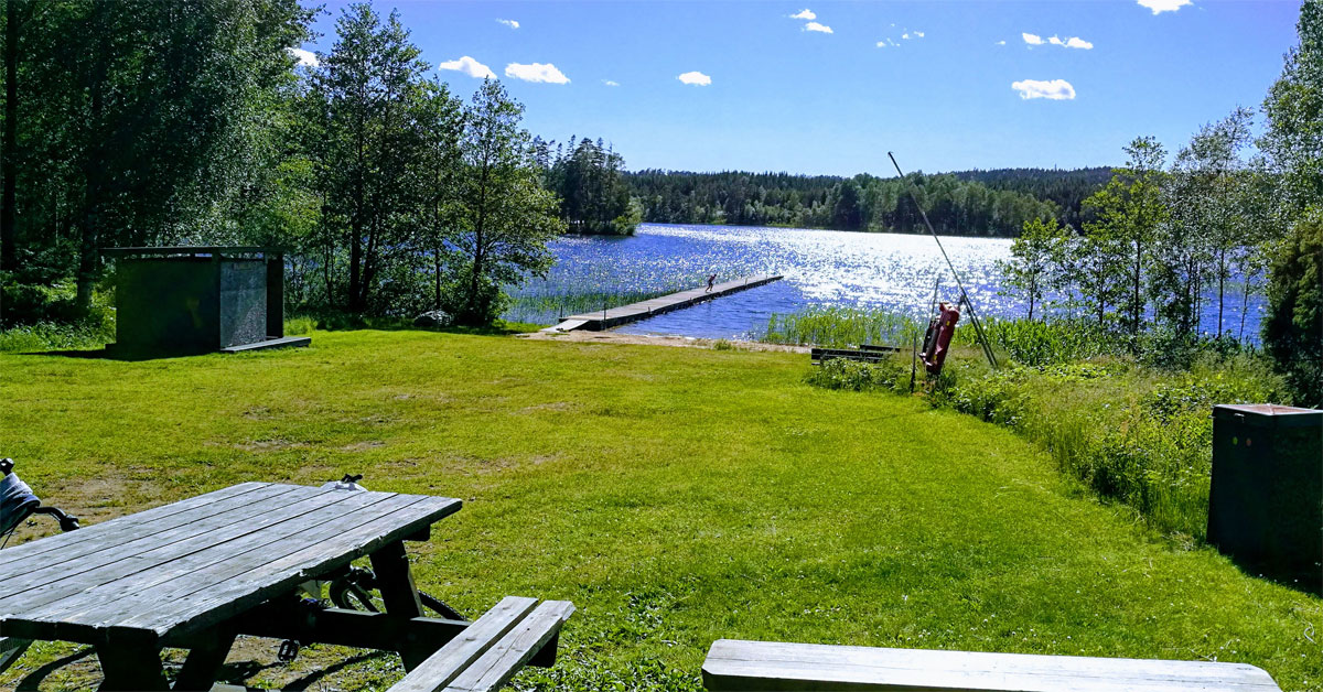 Badplatsen vid Stora Sågtjärn