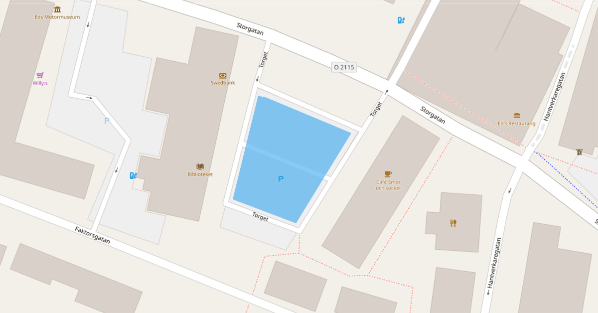 Parkering avstängd Torget puff